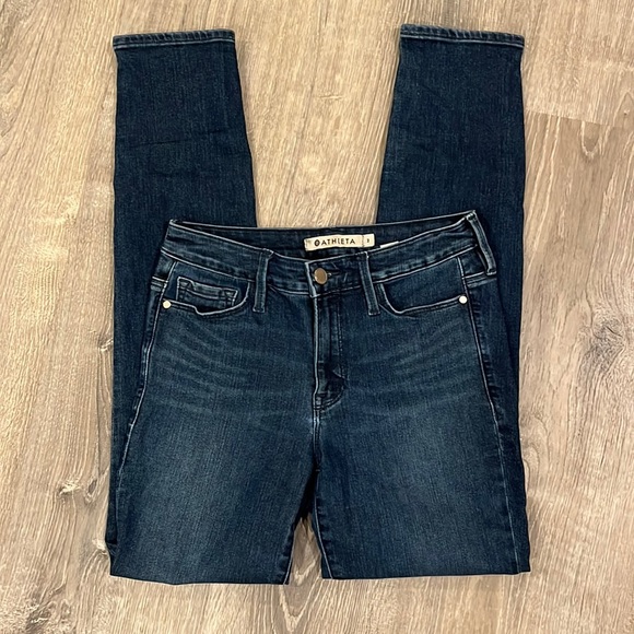 Athleta Sculptek Performance Skinny Dark Wash Jeans Sz 2 - Picture 4 of 11